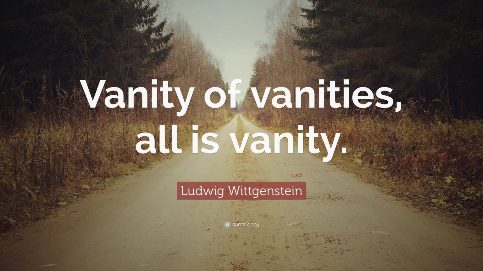 Vanity vanity all is vanity Shakespeare